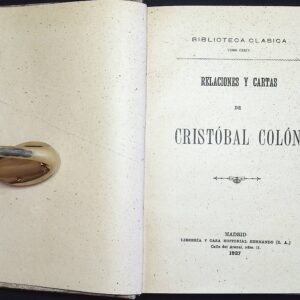 RELACIONES Y CARTAS DE CRISTÓBAL COLÓN