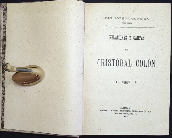 RELACIONES Y CARTAS DE CRISTÓBAL COLÓN