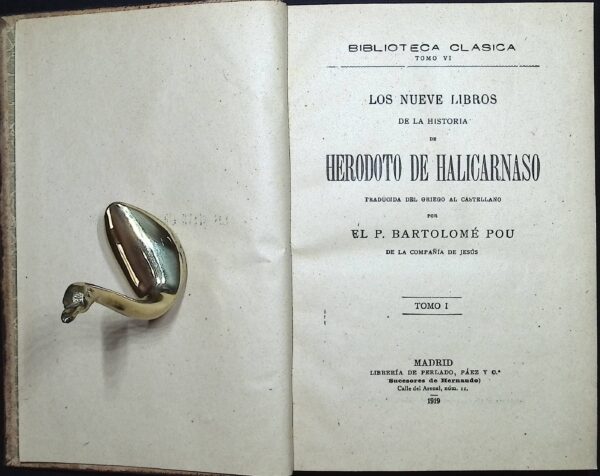 LOS NUEVE LIBROS DE LA HISTRIA DE HERODOTO DE HALICARNASO