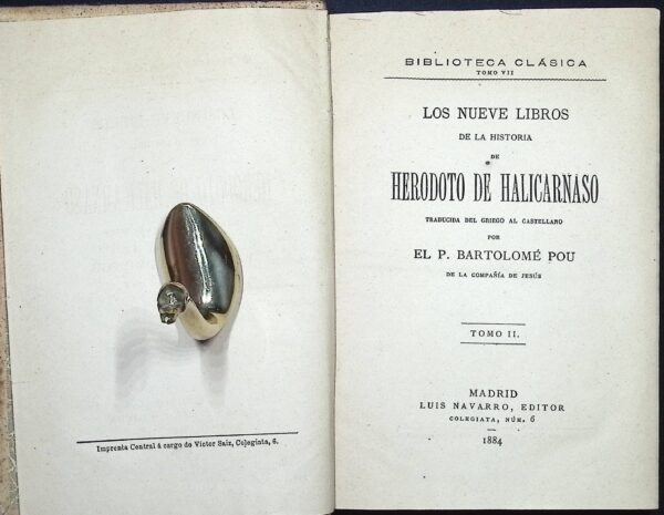 LOS NUEVE LIBROS DE LA HISTRIA DE HERODOTO DE HALICARNASO - Imagen 2