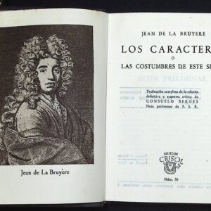 LOS CARACTERES O LAS COSTUMBRES DE ESTE SIGLO