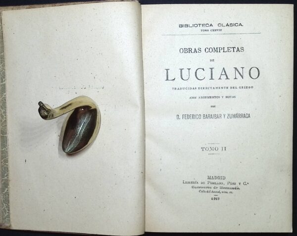 OBRAS COMPLETAS DE LUCIANO - Imagen 2