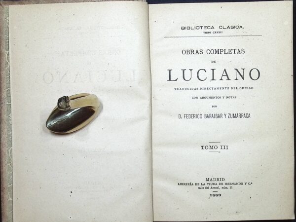 OBRAS COMPLETAS DE LUCIANO - Imagen 3