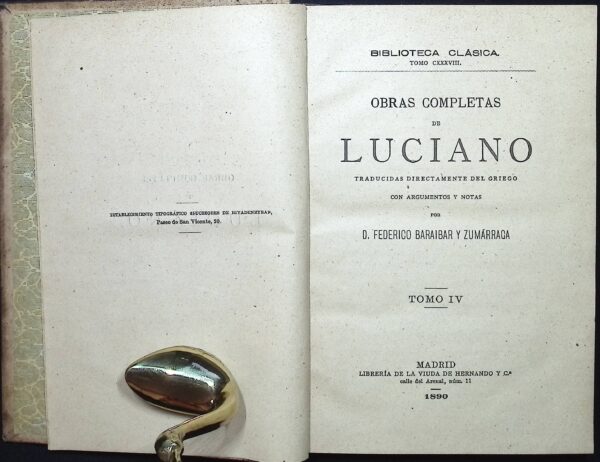 OBRAS COMPLETAS DE LUCIANO - Imagen 4