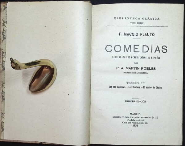 COMEDIAS DE T. MACCIO PLAUTO - Imagen 2