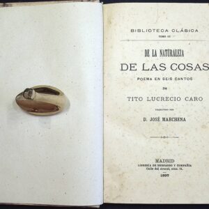 DE LA NATURALEZA DE LAS COSAS (POEMA EN SEIS CANTOS)