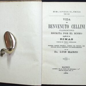 VIDA DE BENVENUTO CELLINI ESCRITA POR ÉL MISMO