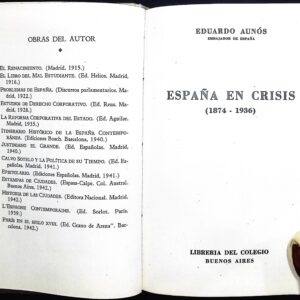 ESPAÑA EN CRISIS (1874 - 1936)