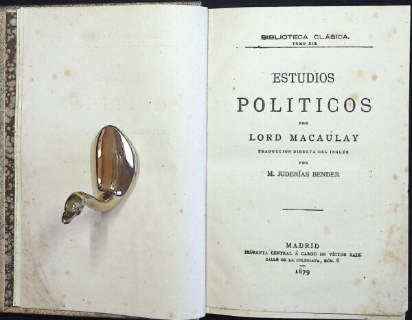 ESTUDIOS POLÍTICOS POR LORD MACAULAY