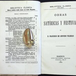 OBRAS SATÍRICAS Y FESTIVAS DE QUEVEDO