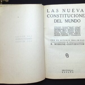 LAS NUEVAS CONSTITUCIONES DEL MUNDO