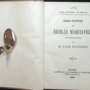 OBRAS POLÍTICAS  DE NICOLÁS MAQUIQVELO