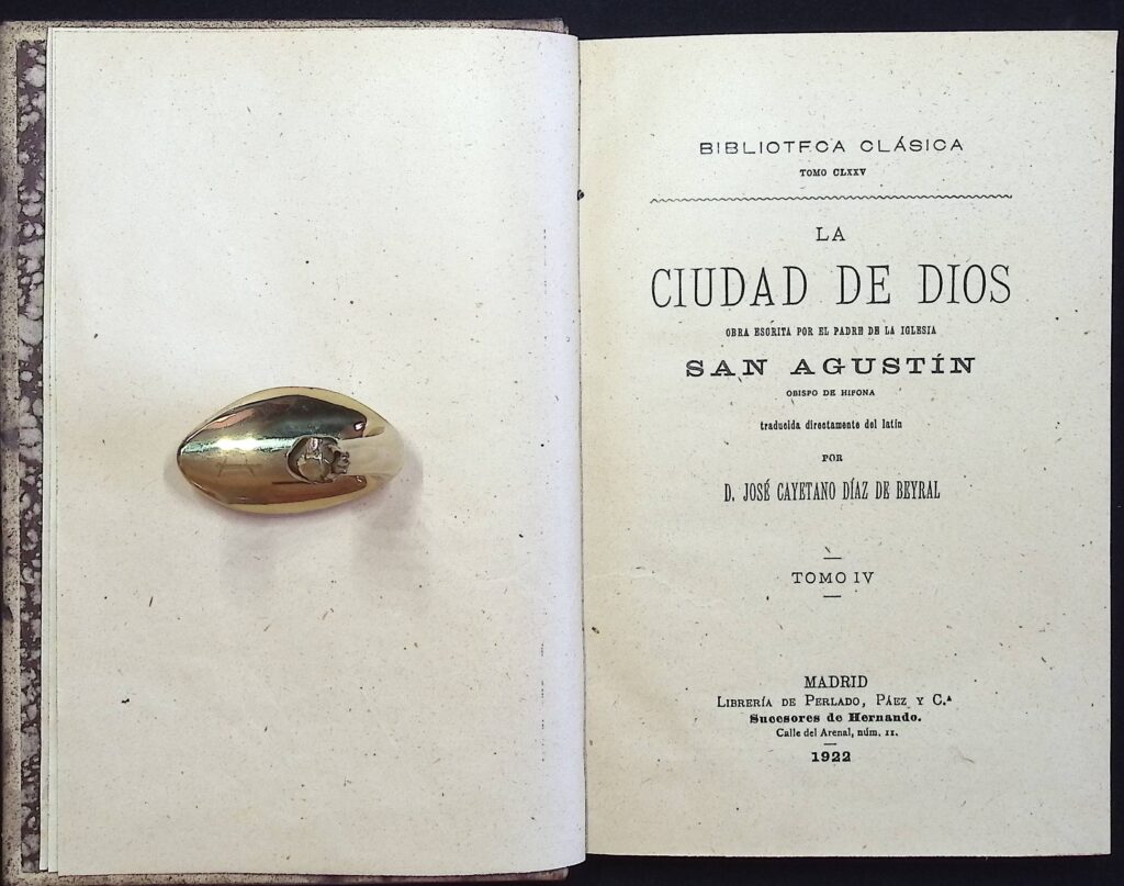 LA CIUDAD DE DIOS -SAN AGUSTÍN- - Libro Antiguo Clásico