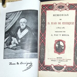 MEMORIAS DE D. JUAN DE ESCOIQUIZ (1807- 08)