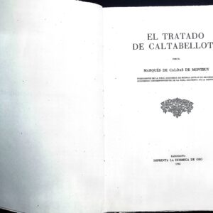 EL TRATADO DE CALTABELLOTA POR EL MARQUÉS DE CALDAS DE MONTBUY
