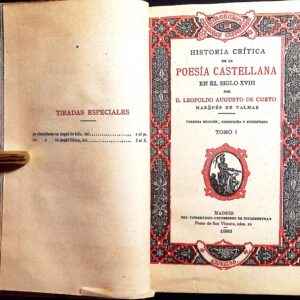 ESTUDIOS DE HISTORIA CRÍTICA DE LA POESÍA CASTELLANA EN EL SIGLO XVIII