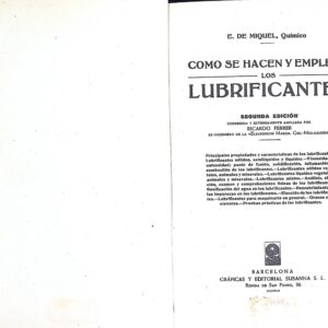COMO SE HACEN Y EMPLEAN LOS LUBRICANTES