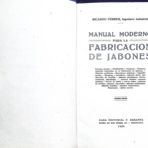 MANUAL MODERNO PARA LA FABRICACIÓN DE JABONES