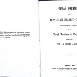OBRAS POÉTICAS DE DON JUAN NICASIO GALLEGO