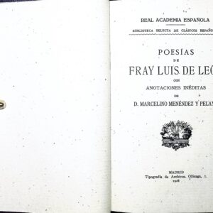 POESÍAS DE FRAY LUIS DE LEÓN