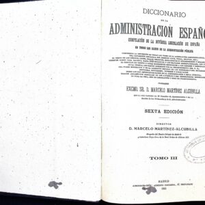 DICCIONARIO DE LA ADMINISTRACIÓN ESPAÑOLA