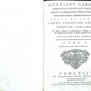 GRATINI CANONES GENUINI AB APOCRYPHIS DISCRETI,