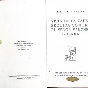 VISTA DE LA CAUSA SEGUIDA CONTRA EL SEÑOR GUERRA
