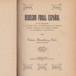 DERECHO FORAL ESPAÑOL (T-1)