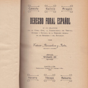 DERECHO FORAL ESPAÑOL  (T-2)