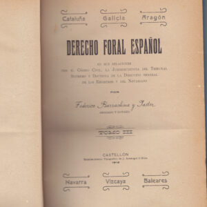 DERECHO FORAL ESPAÑOL (T-3)