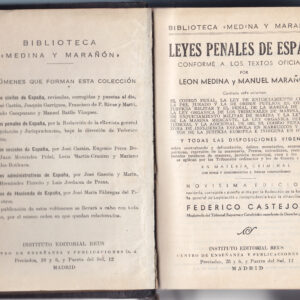 LEYES PENALES DE ESPAÑA CONFORME A LOS TEXTOS OFICIALES
