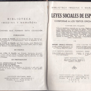 LEYES SOCIALES DE ESPAÑA CONFORME A LOS TEXTOS OFICIALES