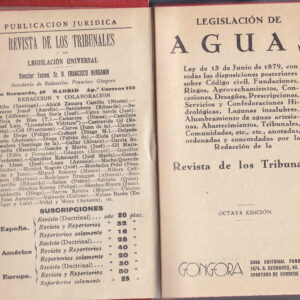 LEGISLACIÓN DE AGUAS