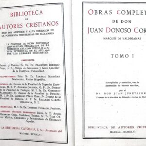 OBRAS COMPLETAS DE DON JUAN DONOSO CORTÉS