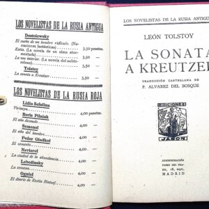 LA SONATA A KREUTZER -LEÓN TOLSTOY-