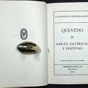 QUEVEDO - OBRAS SATÍRICAS Y FESTIVAS -