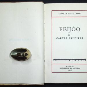 FEIJÓO - CARTAS ERUDITAS -