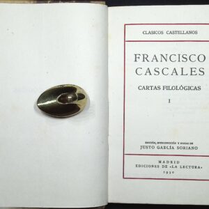 FRANCISCO CASCALES  - CARTAS FILOLÓGICAS -