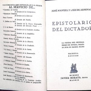 EPISTOLARIO DEL DICTADOR