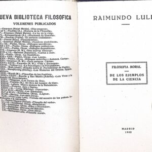 RAIMUNDO LULIO (FILOSOFÍA MORAL)
