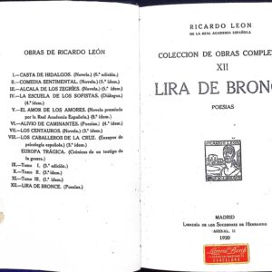 LIRA DE BRONCE  (POESÍAS)