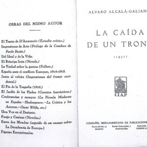 LA CAIDA DE UN TRONO (1931)