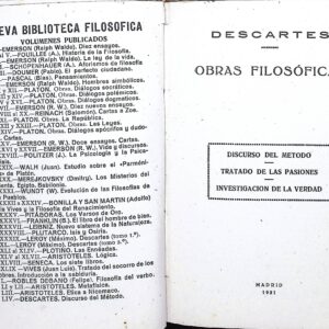 OBRAS FILOSÓFICAS  -DESCARTES-