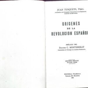 ORÍGENES DE LA REVOLUCIÓN ESPAÑOLA