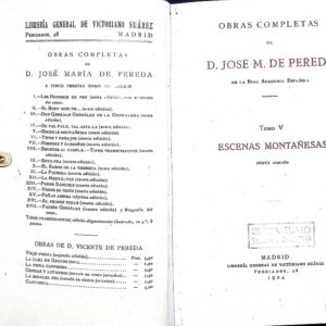 JOSÉ M.ª  DE PEREDA  -OBRAS COMPLETAS- (ESCENAS MONTAÑESAS)