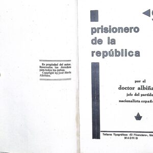 PRISIONERO DE LA REPÚBLICA