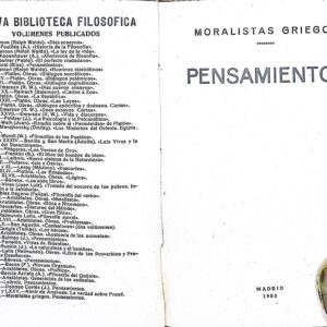 PENSAMIENTOS -MORALISTAS GRIEGOS-