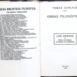 OBRAS FILOSÓFICAS -TOMÁS CARLYLE-