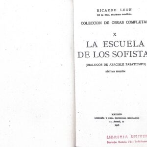 LA ESCUELA DE LOS SOFISTAS (DIÁLOGOS DE APACIBLE PASATIEMPO)