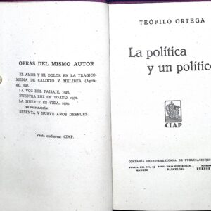 LA POLÍTICA Y UN POLÍTICO